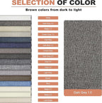 KING MOUNTAIN Coarse Linen Repair Patches, Self-Adhesive, 12x40 Inch, Dark Grey, Polyester, Washable, for Linen, Nylon, Cotton, Leather