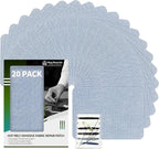 KING MOUNTAIN Iron-on Repair Patch 20 Pcs Pack,Denim Patches for Jeans Kit 3" by 4-1/4",100% Cotton Denim Iron-on Repair Patch,Jeans and Clothing Repair and Decoration Kit (Light Blue)