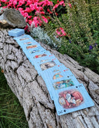Blue Alice Adventures in Wonderland Playing Cards & Washi Tape Set - Stickers, Scrapbook Supplies, Crafts, Planner Accessories, Party Decor, Waterproof Card Games for Adults, Kids, Family & Travel